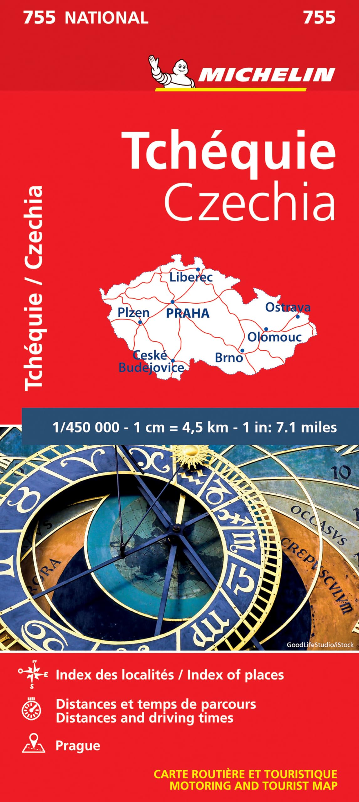 מפת צ'כיה 755 מישלן 