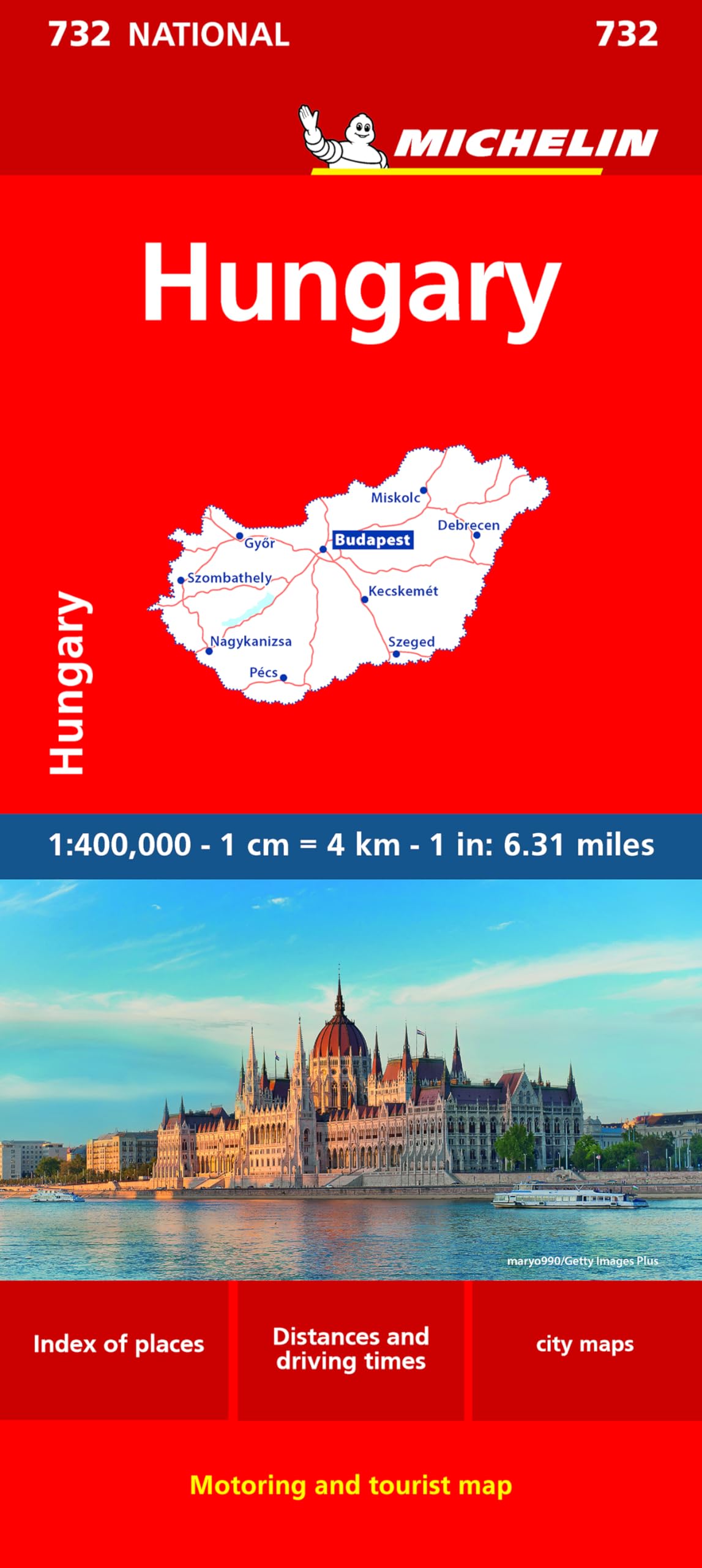 מפת הונגריה 732 מישלן 