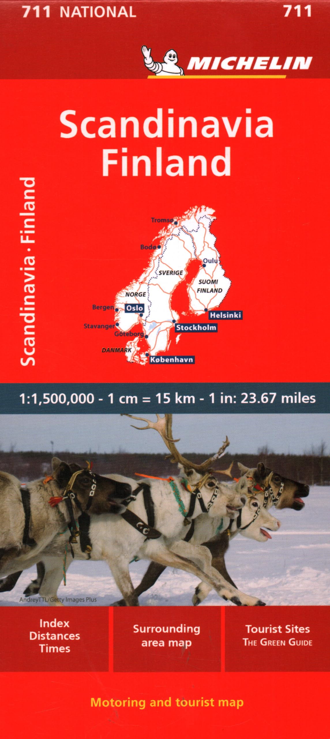 מפת סקנדינביה ופינלנד 711 מישלן 